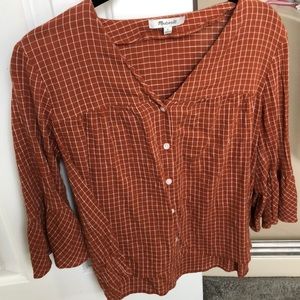 Madewell veranda bell sleeve top